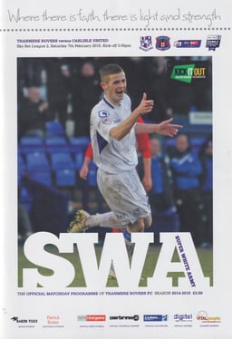 Tranmere Rovers v Carlisle United Match Programme 2015-02-07